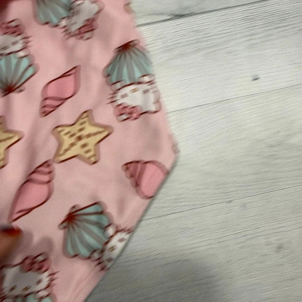 Hello Kitty girls light pink seashell one piece swim suit 5T
